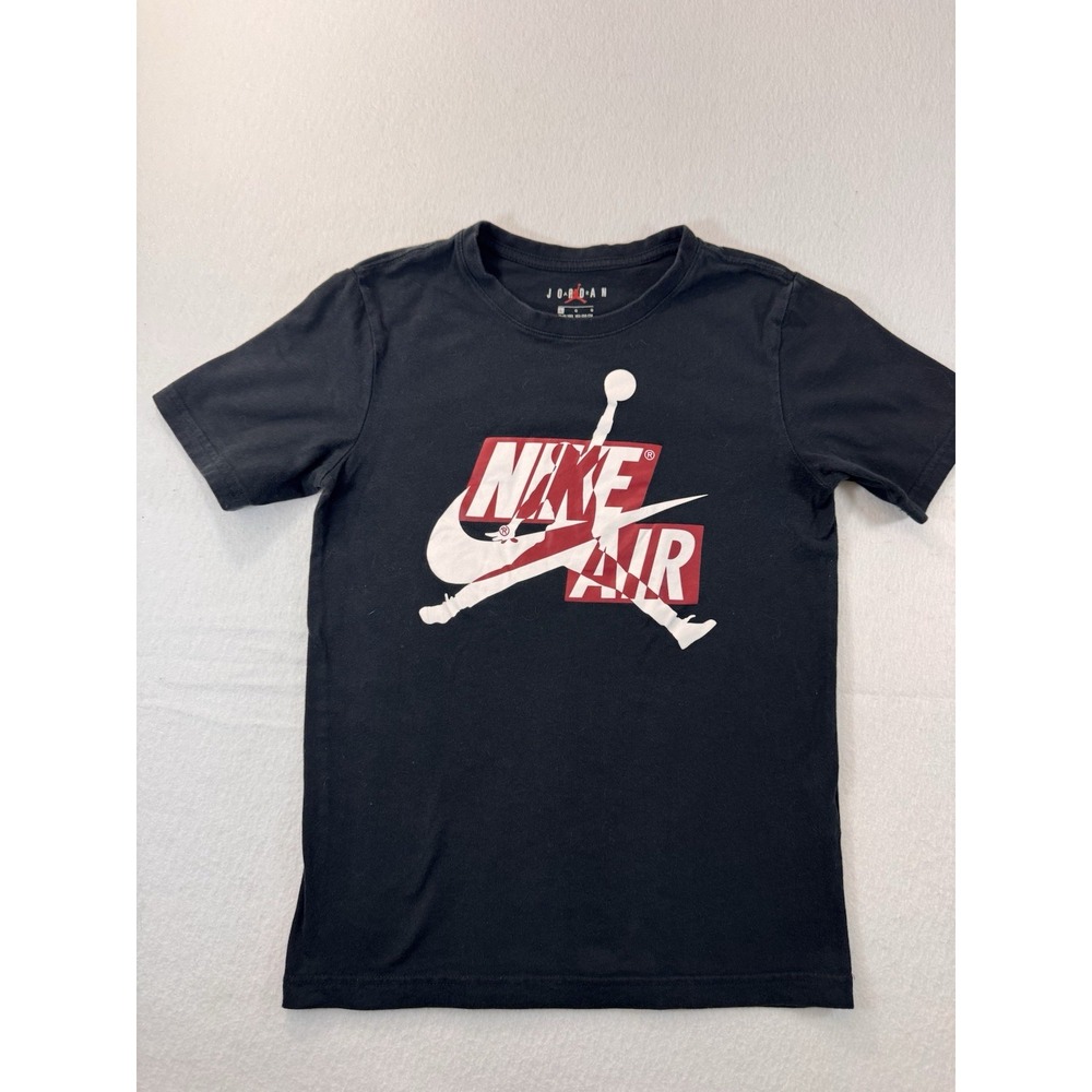 Nike Air Jordan T Shirt Youth L 12-13 Black Jumpman Graphic Basketball Athletic